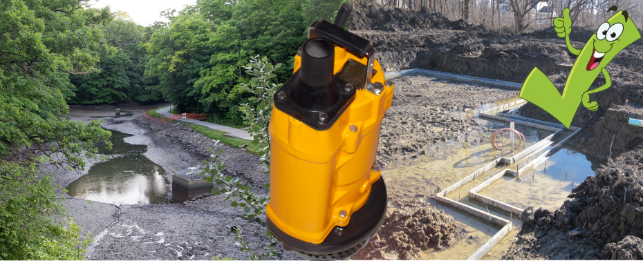 elettropompa sommersa per drenaggio cantiere - pompaggio acqua sabbiosa fanghi